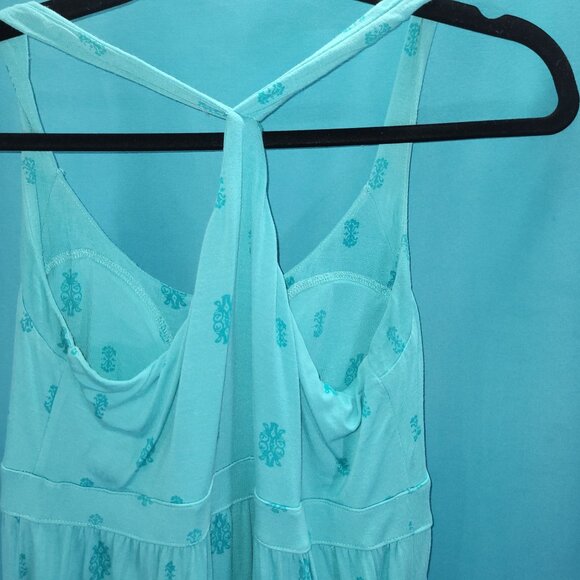 Dakini Womens Sleeveless Turquoise Midi Dress M Modal & Spandex - Picture 7 of 10